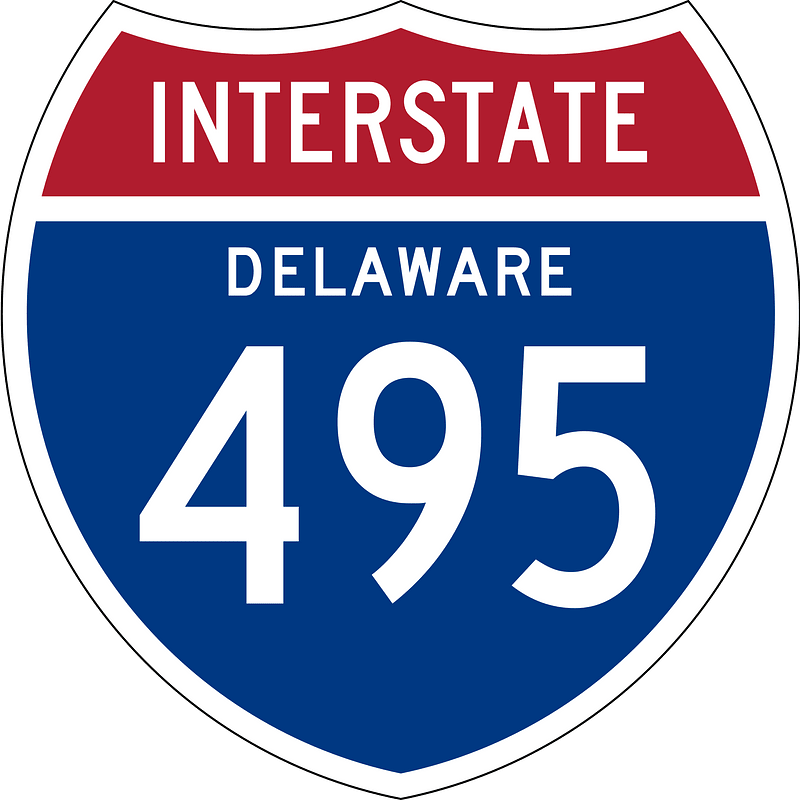 Interstate 495 Delaware sign - Free vector clipart images on creazilla.com