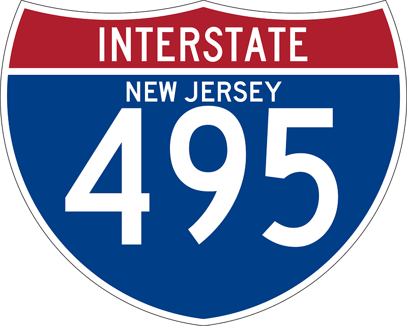 Interstate 495 New Jersey sign