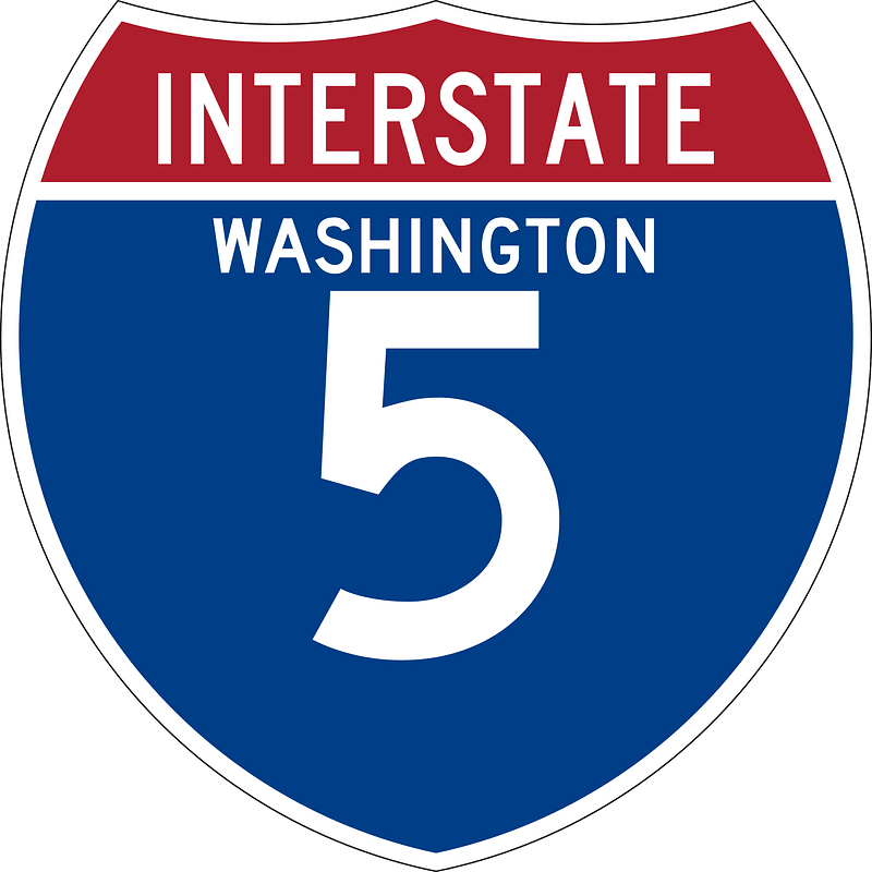 Interstate 5 Washington sign