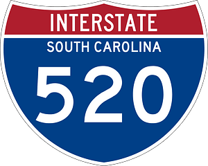 Interstate 520 South Carolina Metric sign
