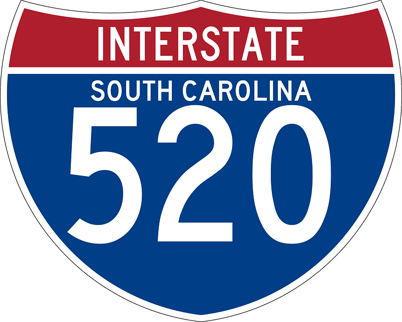 Interstate 520 South Carolina sign