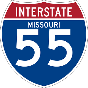 Interstate 55 Missouri sign