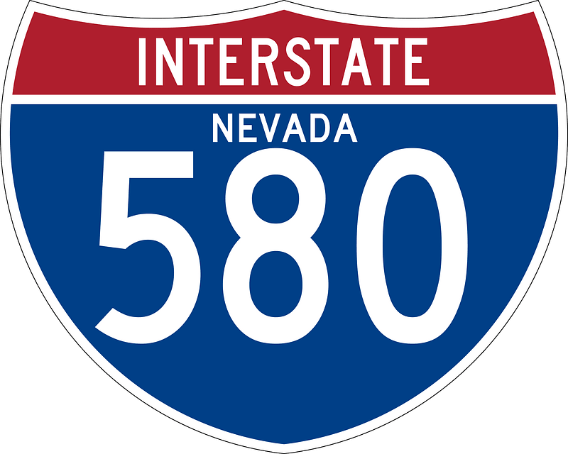 Interstate 580 Nevada sign