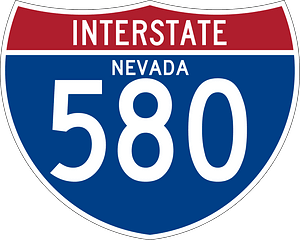 Interstate 580 Nevada sign