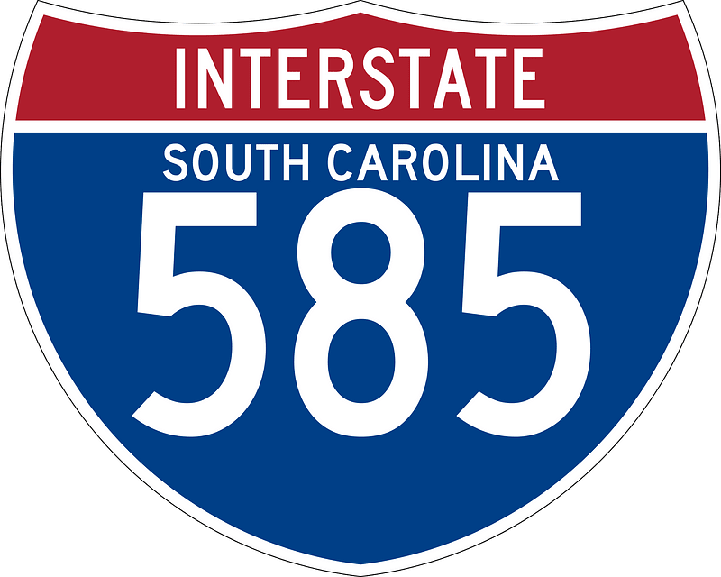 Interstate 585 South Carolina sign