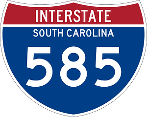 Interstate 585 South Carolina Metric sign