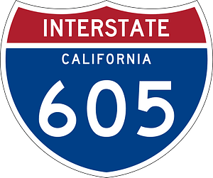 Interstate 605 California sign