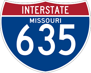 Interstate 635 Missouri sign