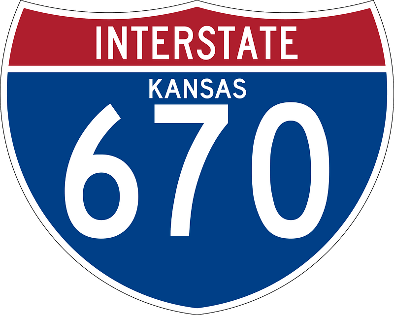 Interstate 670 Kansas sign