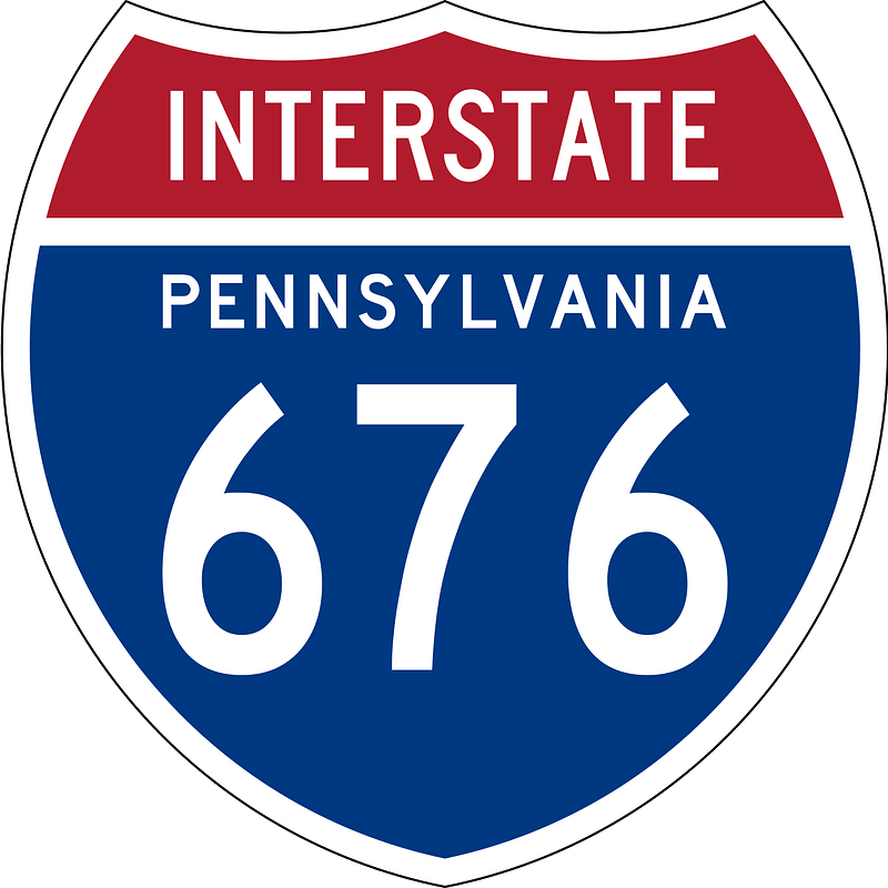 Interstate 676 Pennsylvania sign