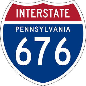 Interstate 676 Pennsylvania sign