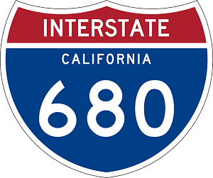 Interstate 680 California sign