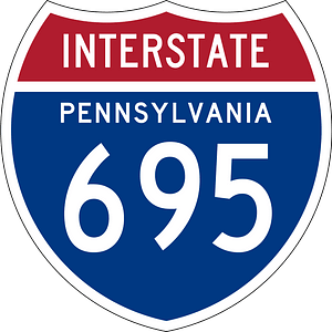 Interstate 695 Pennsylvania sign