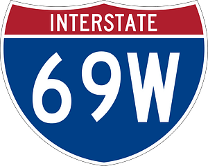 Interstate 69W sign