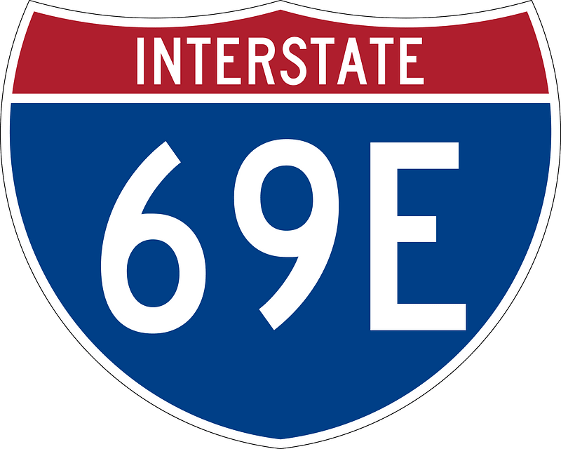 Interstate 69E sign