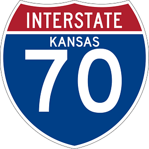 Interstate 70 Kansas sign