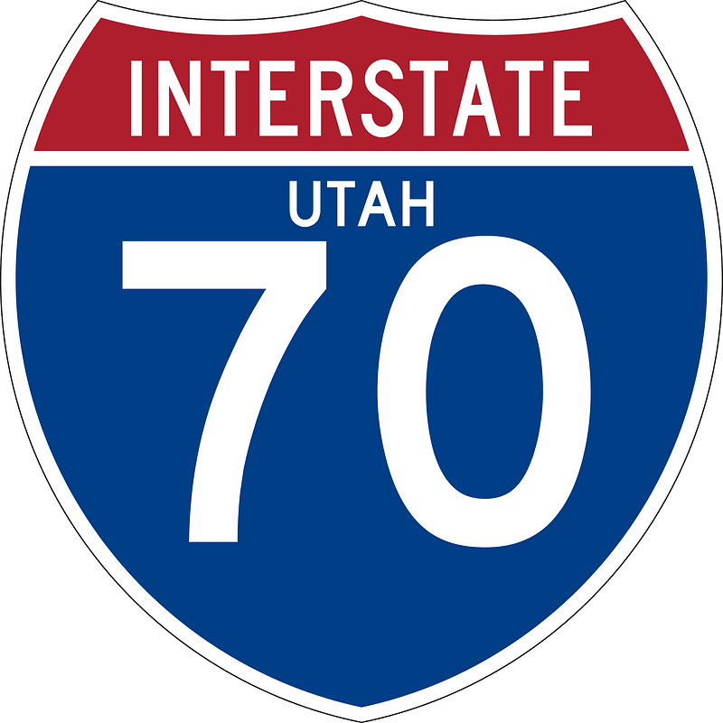 Interstate 70 Utah sign