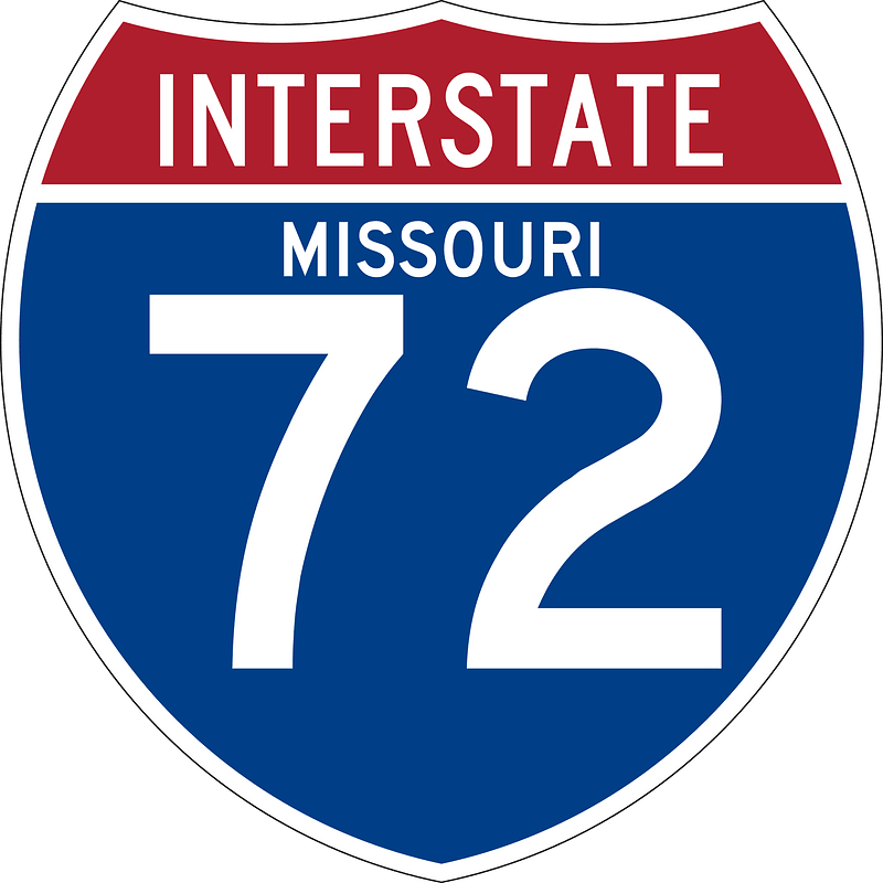 Interstate 72 Missouri sign