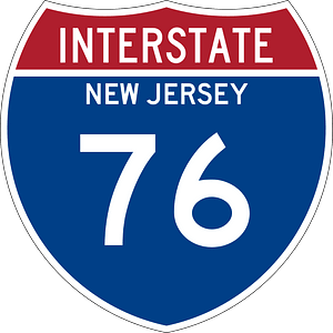 Interstate 76 New Jersey Metric sign