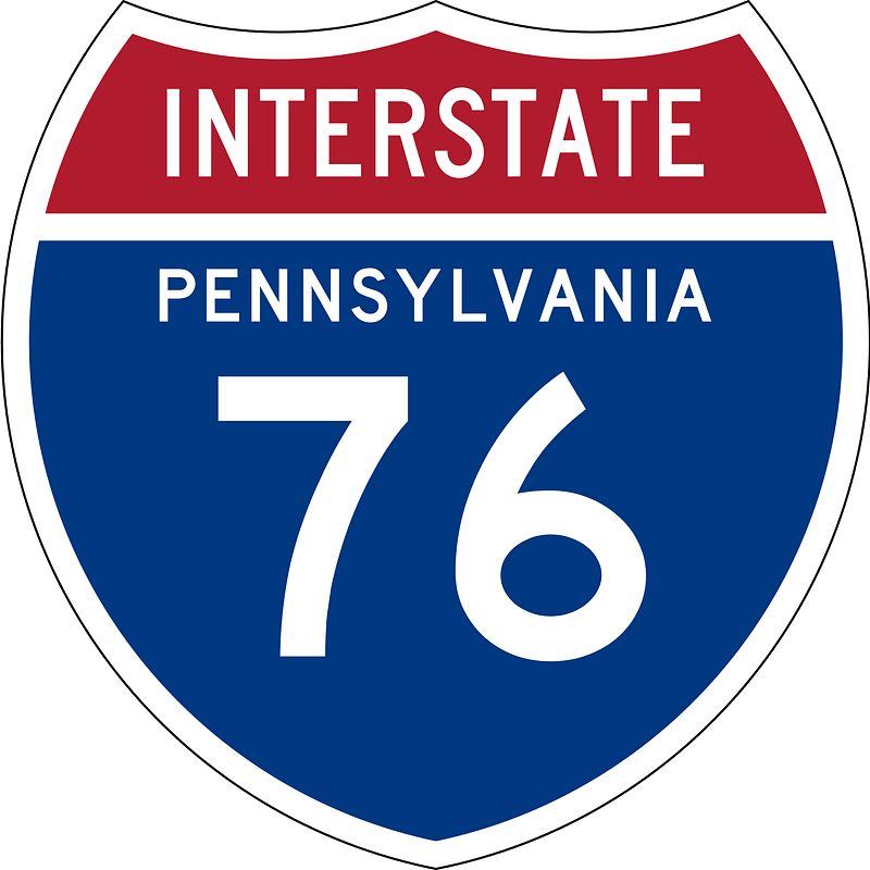 Interstate 76 Pennsylvania sign - Free vector clipart images on ...