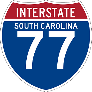 Interstate 77 South Carolina sign