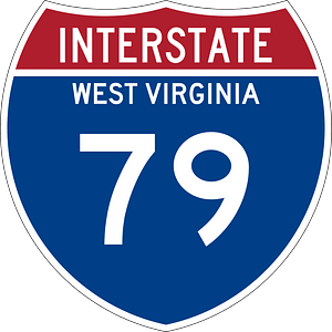 Interstate 79 West Virginia Metric sign