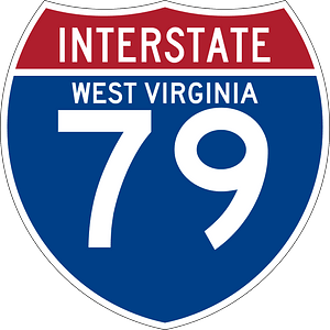 Interstate 79 West Virginia sign