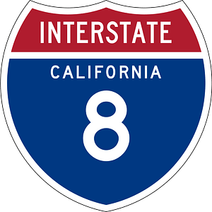 Interstate 8 California sign