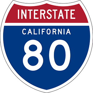 Interstate 80 California sign