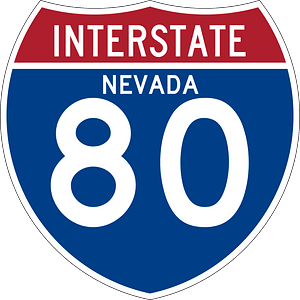 Interstate 80 Nevada sign