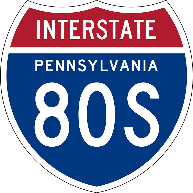 Interstate 80S Pennsylvania sign
