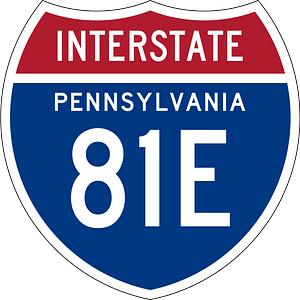 Interstate 81E Pennsylvania sign