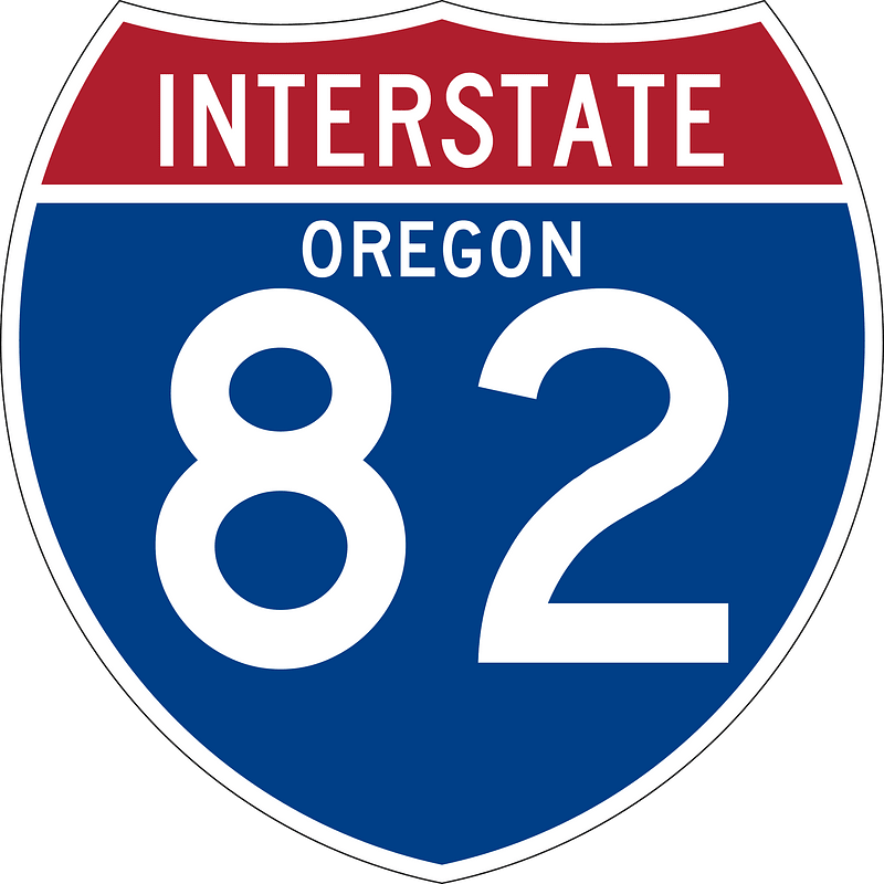 Interstate 82 Oregon sign