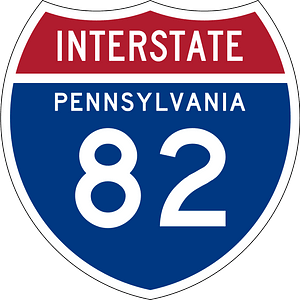 Interstate 82 Pennsylvania sign