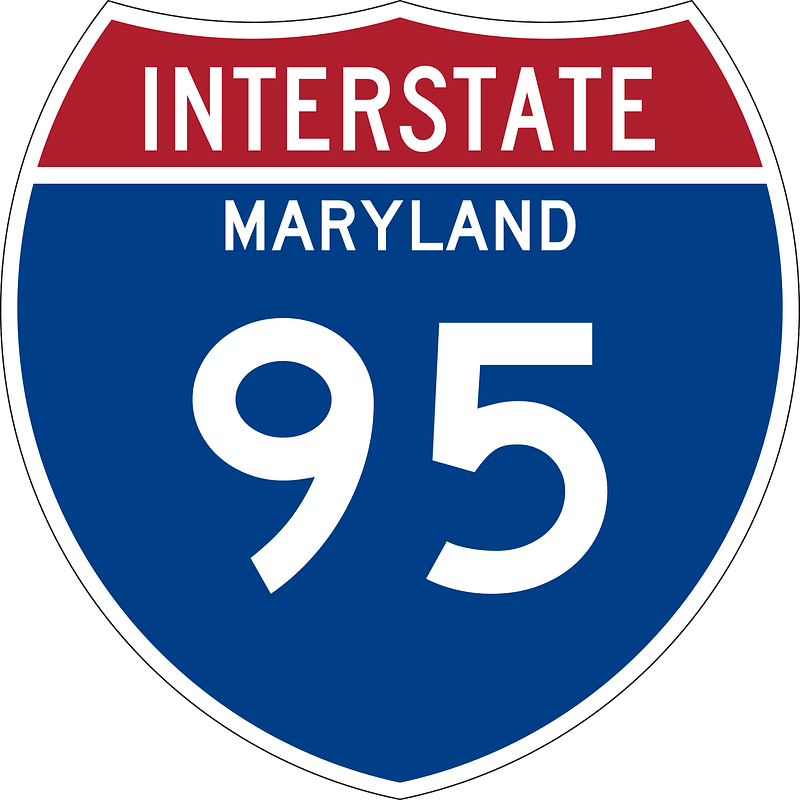 Interstate 95 Maryland Metric sign