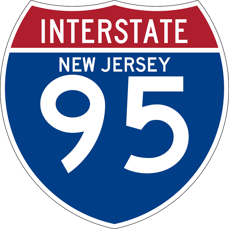 Interstate 95 New Jersey sign