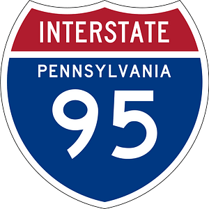 Interstate 95 Pennsylvania sign