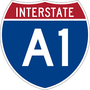 Interstate A1 Alaska sign