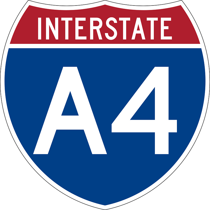 Interstate A4 Alaska sign