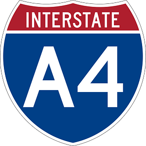 Interstate A4 Alaska sign