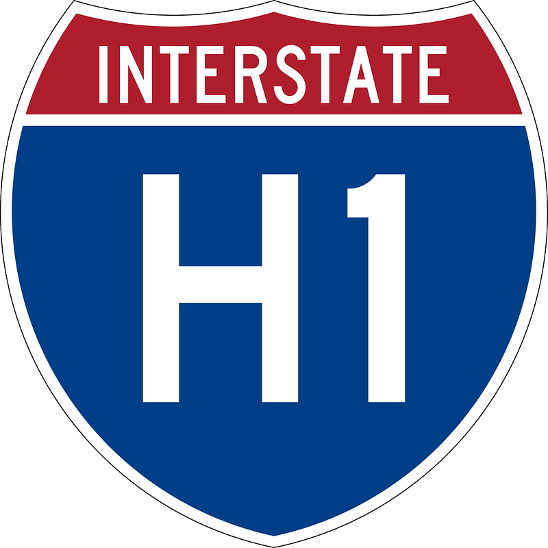 Interstate H1 Hawaii sign