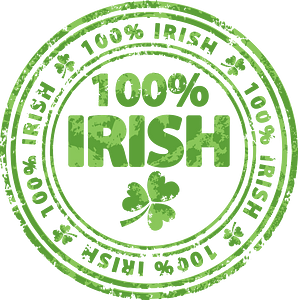 100 percent irish green stamp
