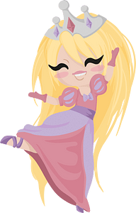 Blond girl princess