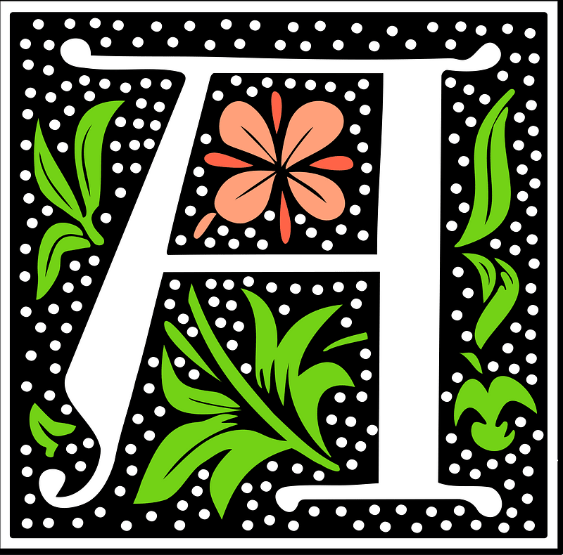 Letter A Vignette