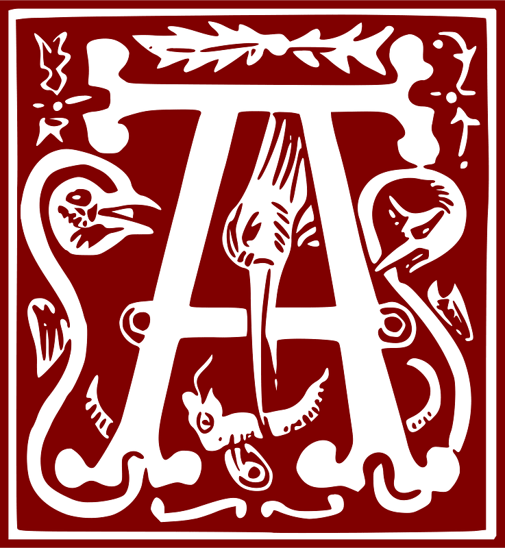 Ornamental Alphabet 16th Century Letter A