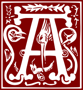 Ornamental Alphabet 16th Century Letter A