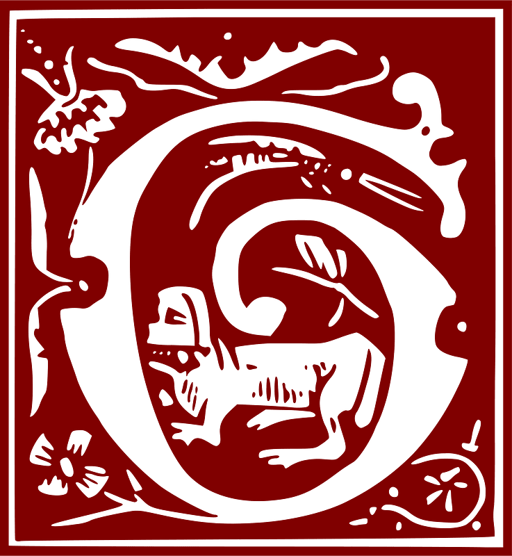 Ornamental Alphabet 16th Century Letter G