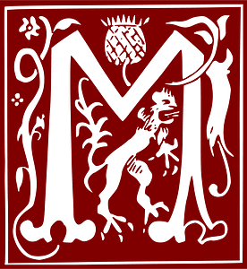 Ornamental Alphabet 16th Century Letter M