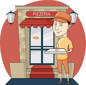 Pizza delivery boy 