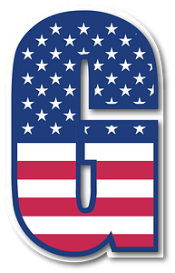 USA flag letter G